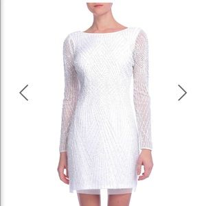 Beaded Shift Dress - Long Sleeved